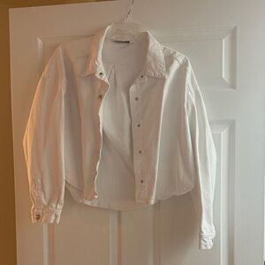 Zara Cream Textured Jacket